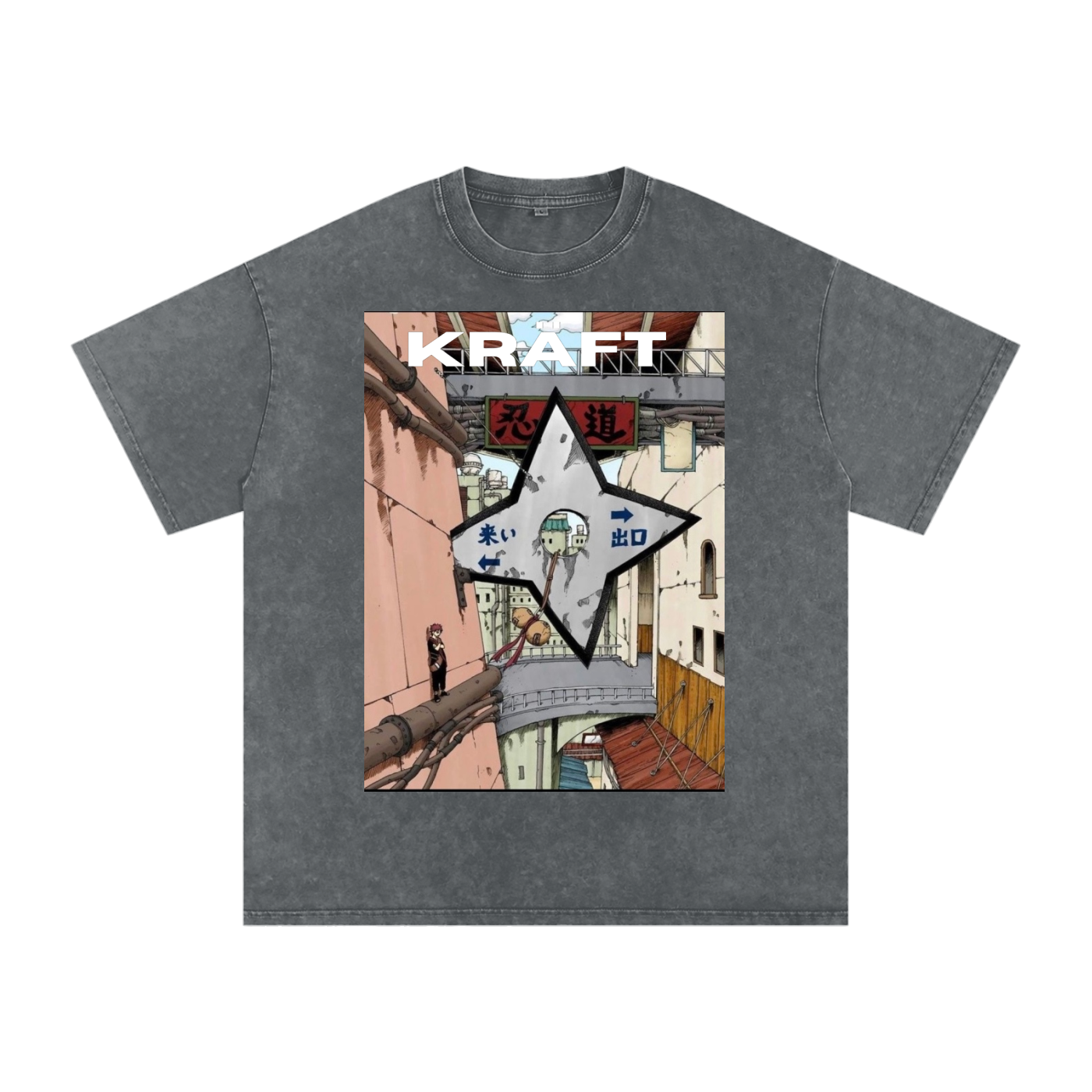 Snow Washed Oversized Cotton T-Shirt