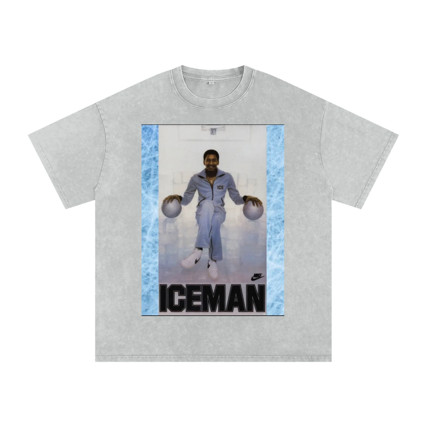 Snow Washed Oversized Cotton T-Shirt