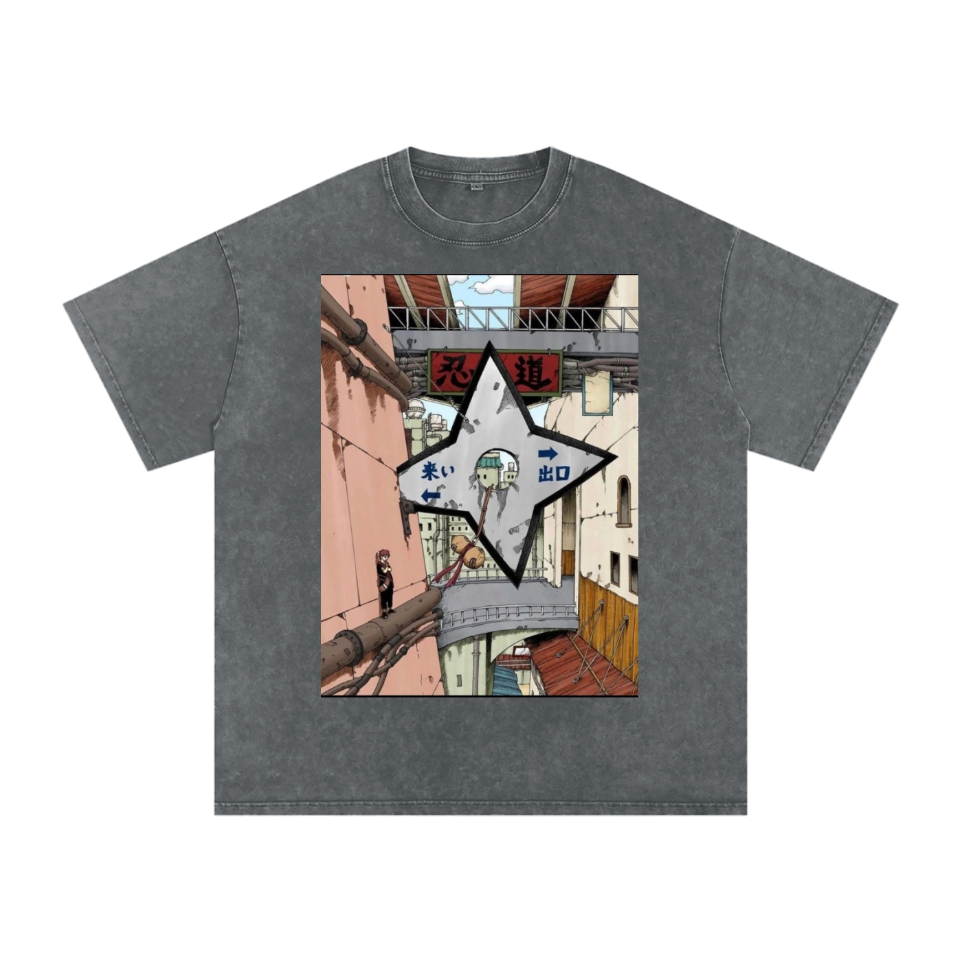 Snow Washed Oversized Cotton T-Shirt