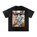Snow Washed Oversized Cotton T-Shirt