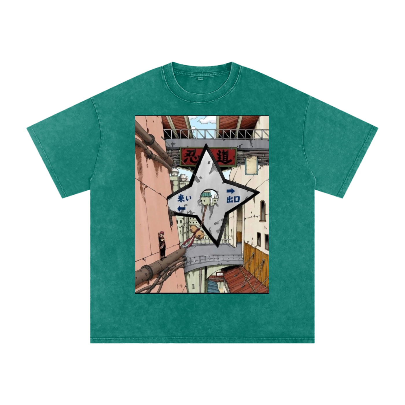 Snow Washed Oversized Cotton T-Shirt