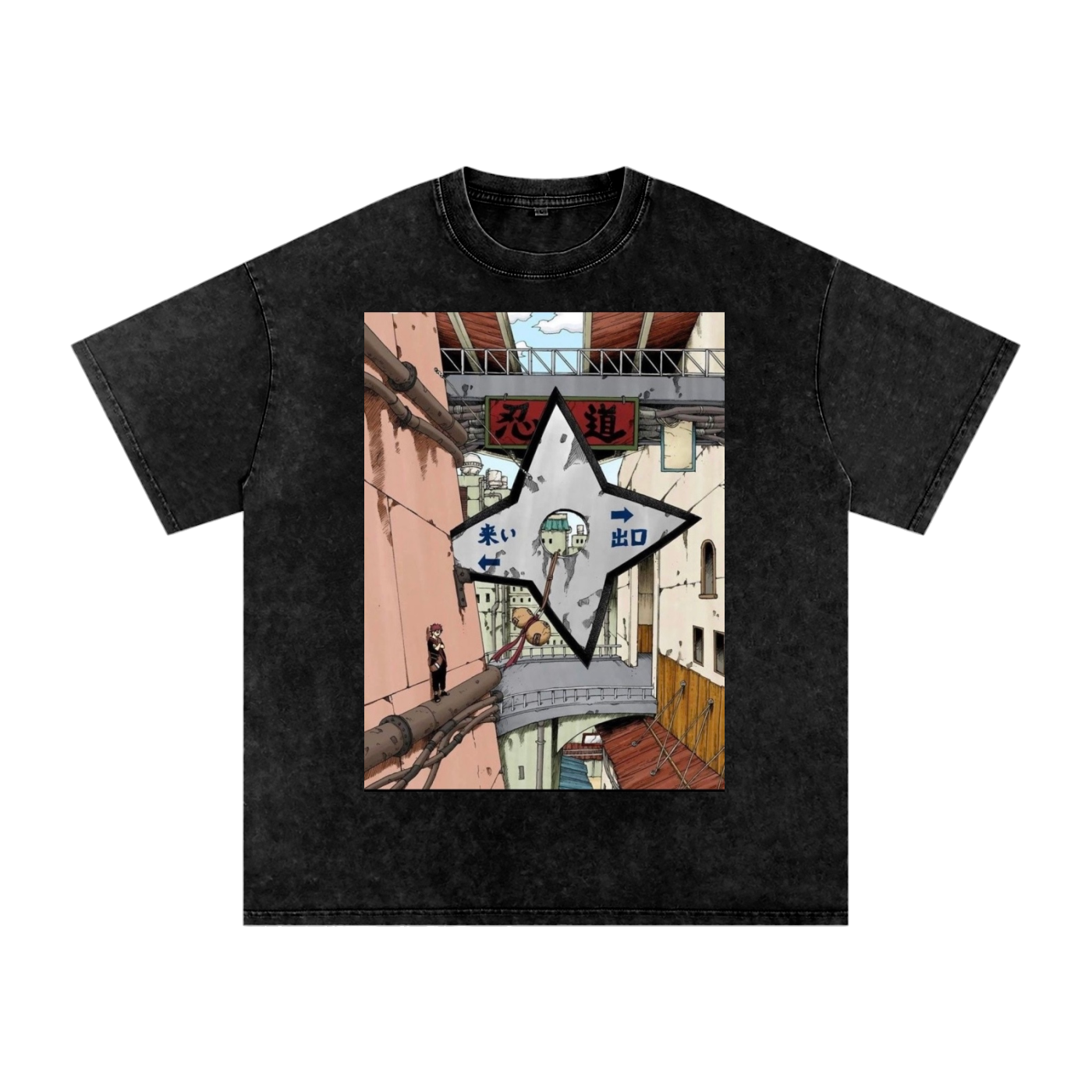 Snow Washed Oversized Cotton T-Shirt