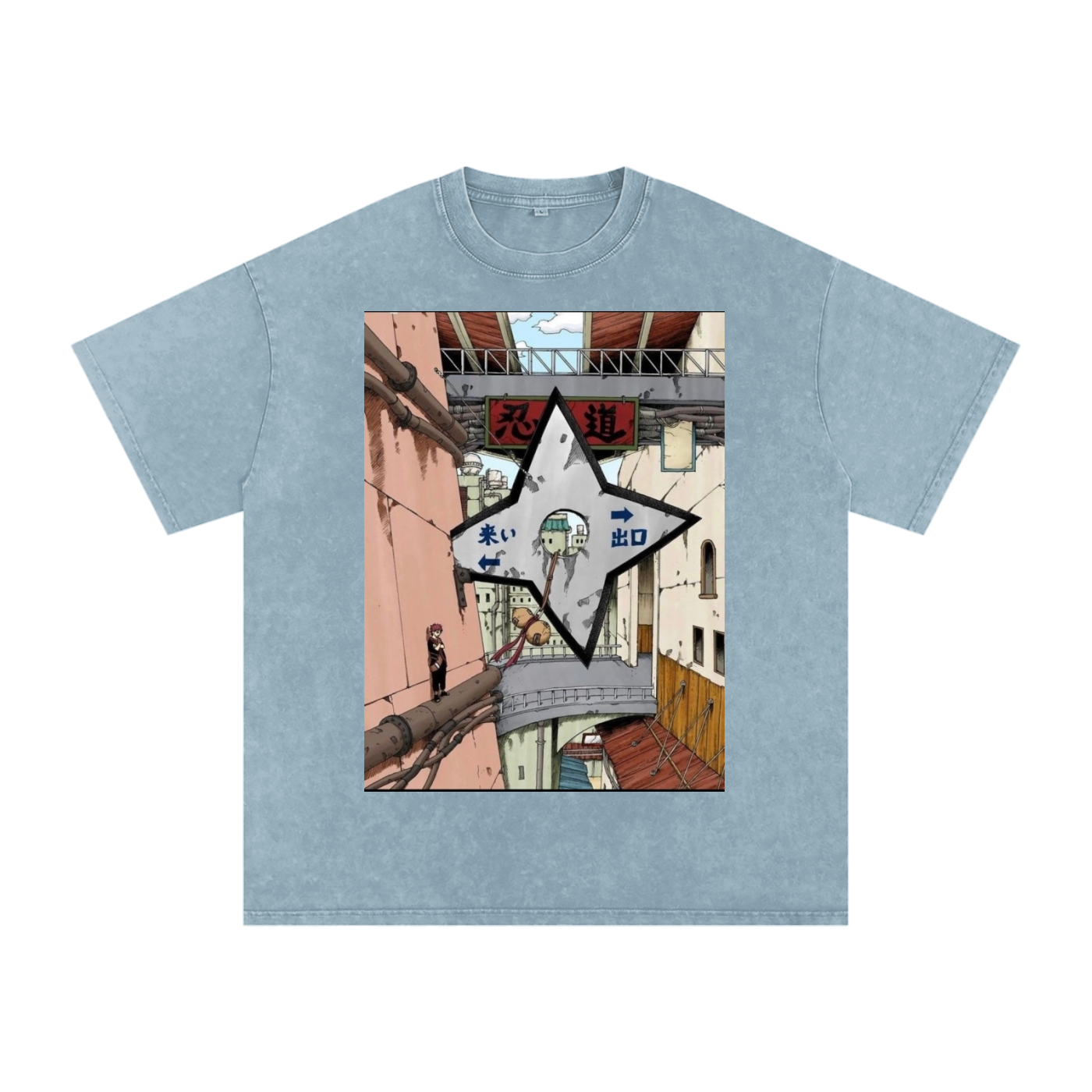 Snow Washed Oversized Cotton T-Shirt