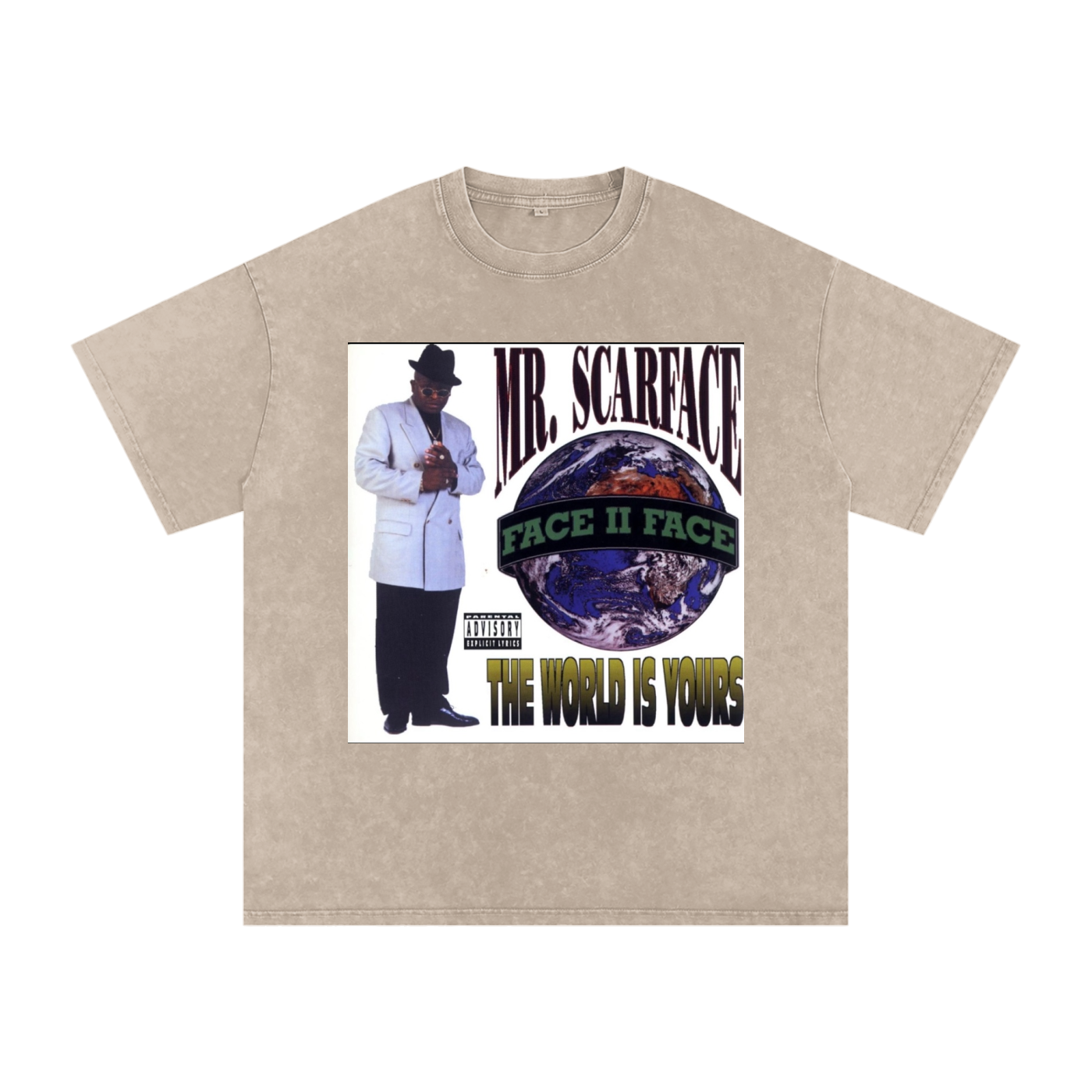 Snow Washed Oversized Cotton T-Shirt