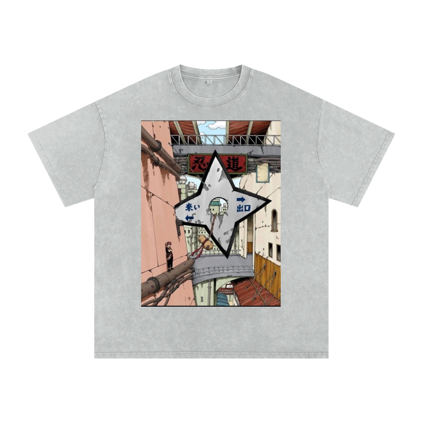 Snow Washed Oversized Cotton T-Shirt