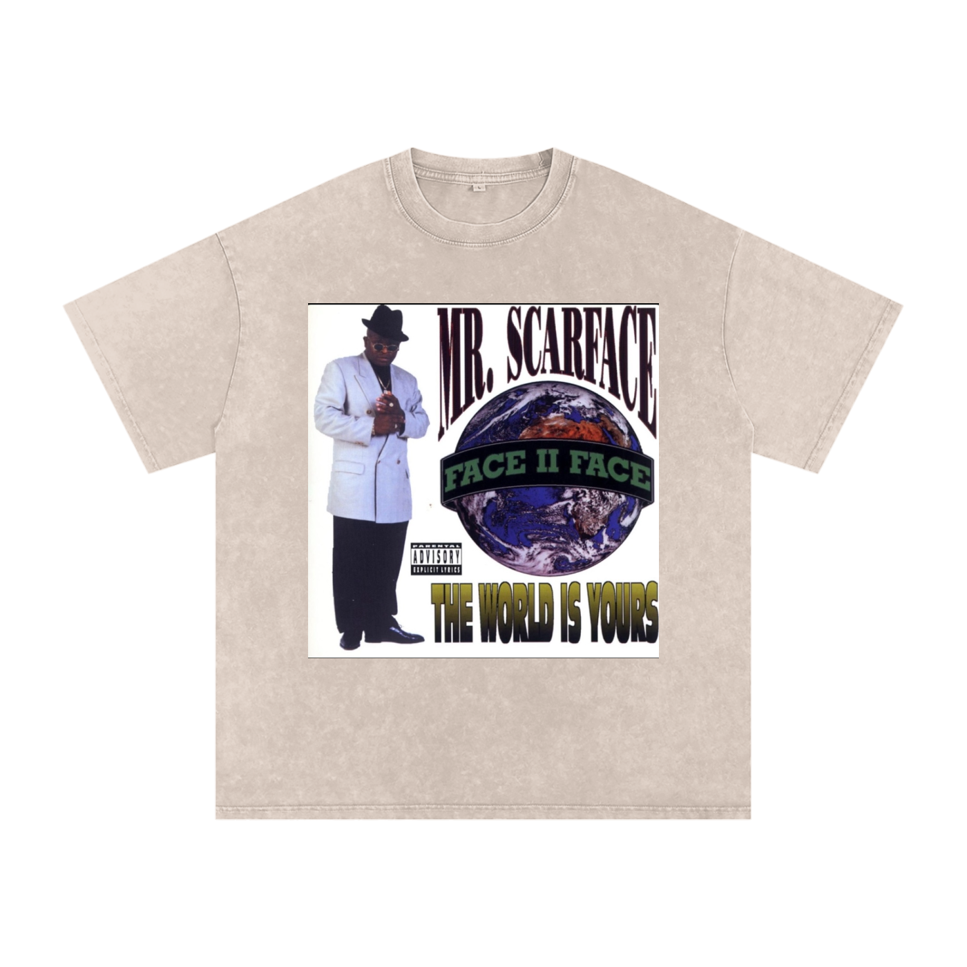 Snow Washed Oversized Cotton T-Shirt