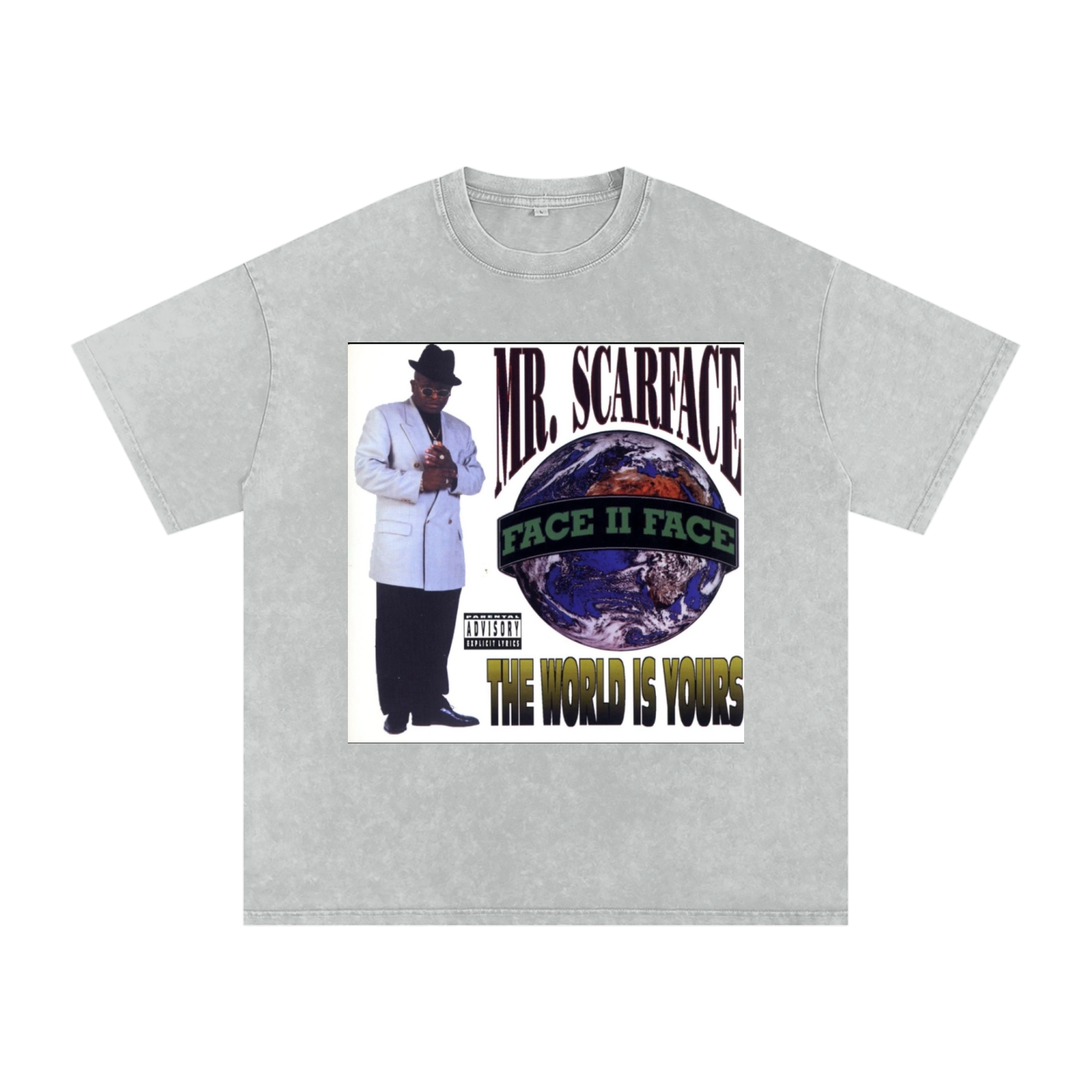 Snow Washed Oversized Cotton T-Shirt