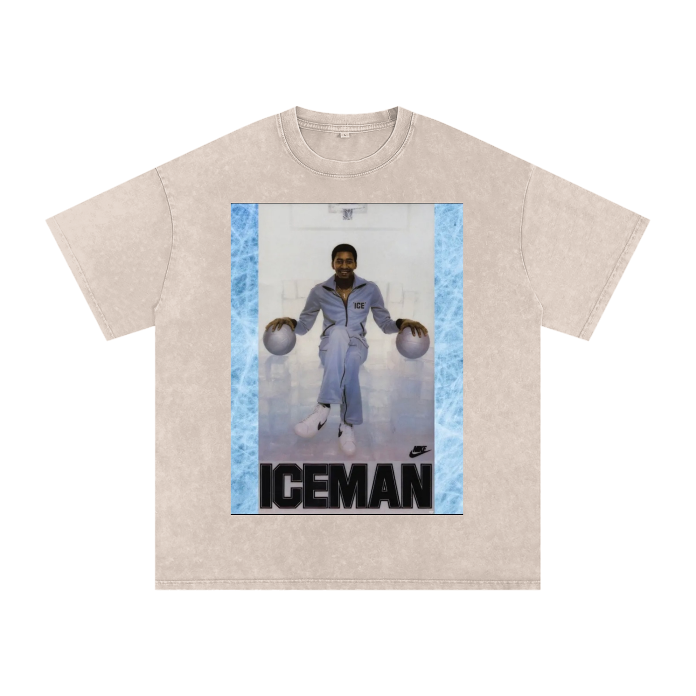Snow Washed Oversized Cotton T-Shirt
