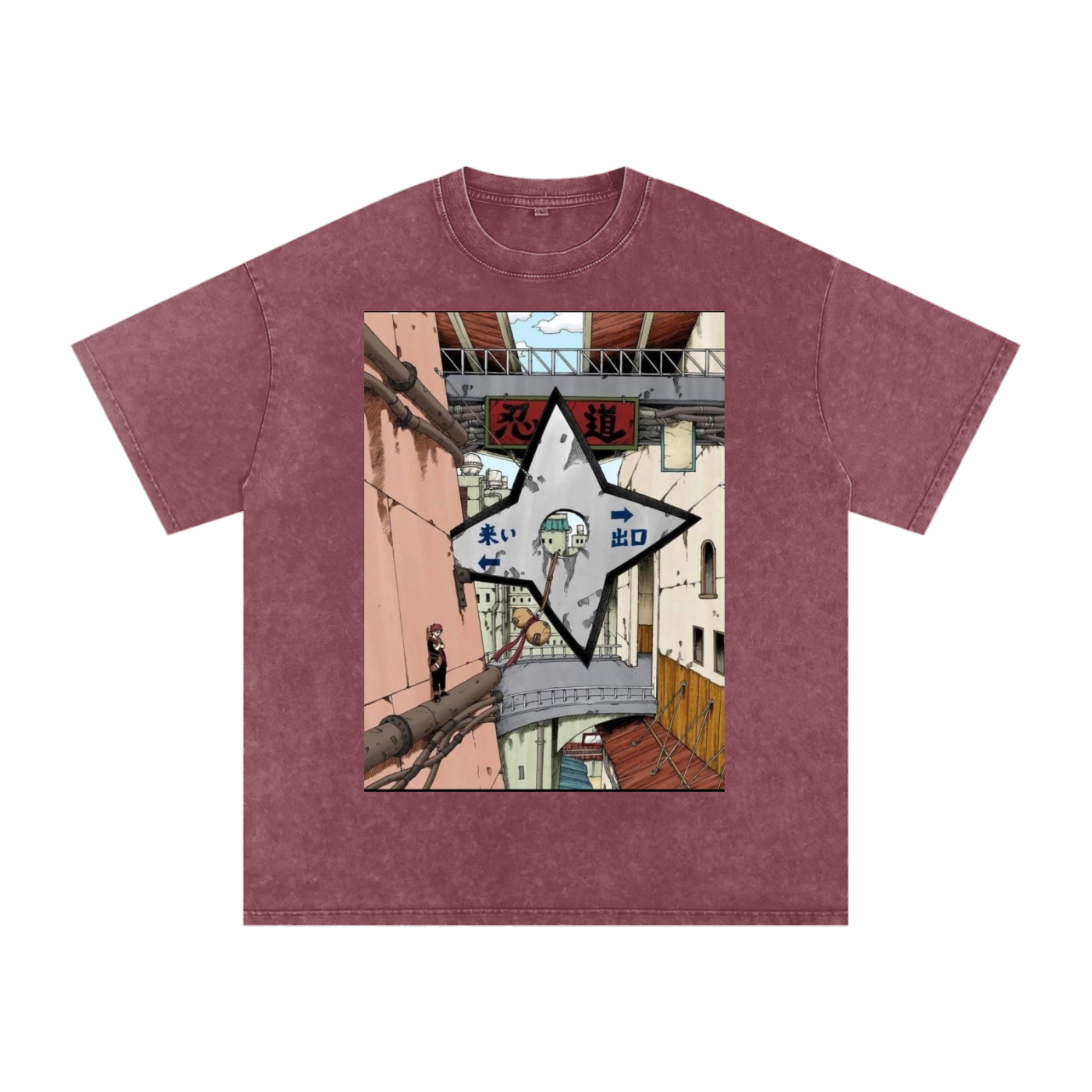 Snow Washed Oversized Cotton T-Shirt