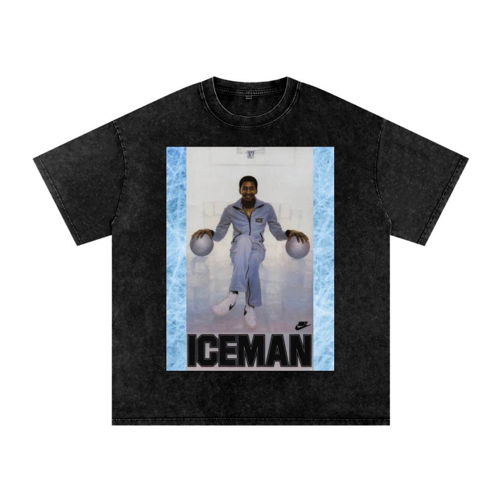 Snow Washed Oversized Cotton T-Shirt