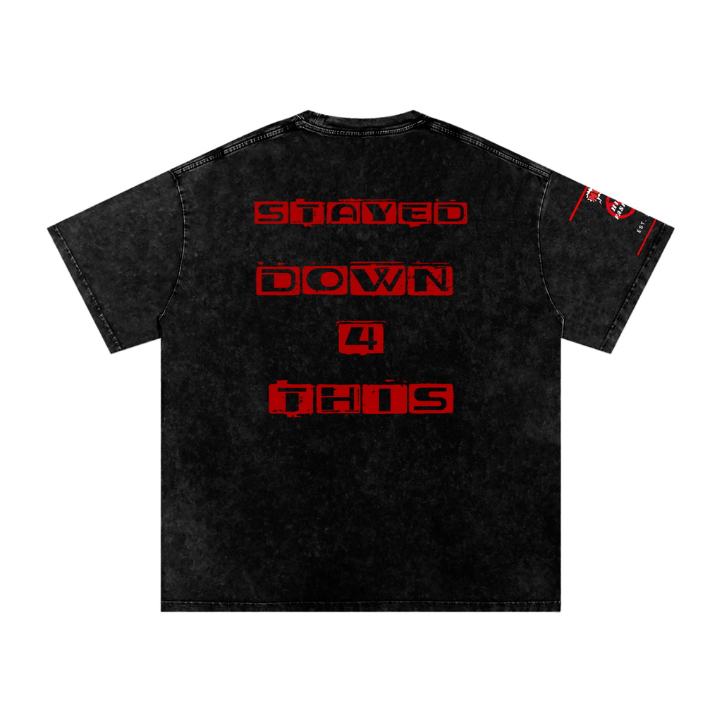 Snow Washed Oversized Cotton T-Shirt
