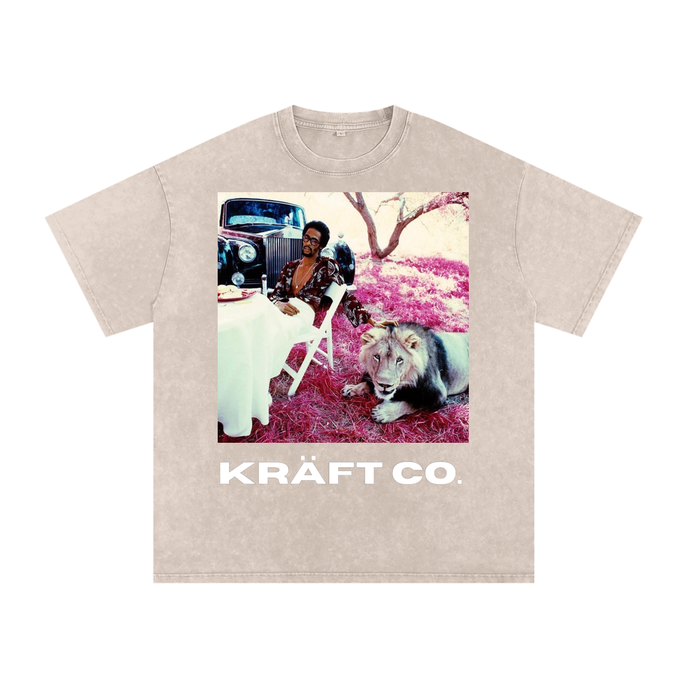Snow Washed Oversized Cotton T-Shirt
