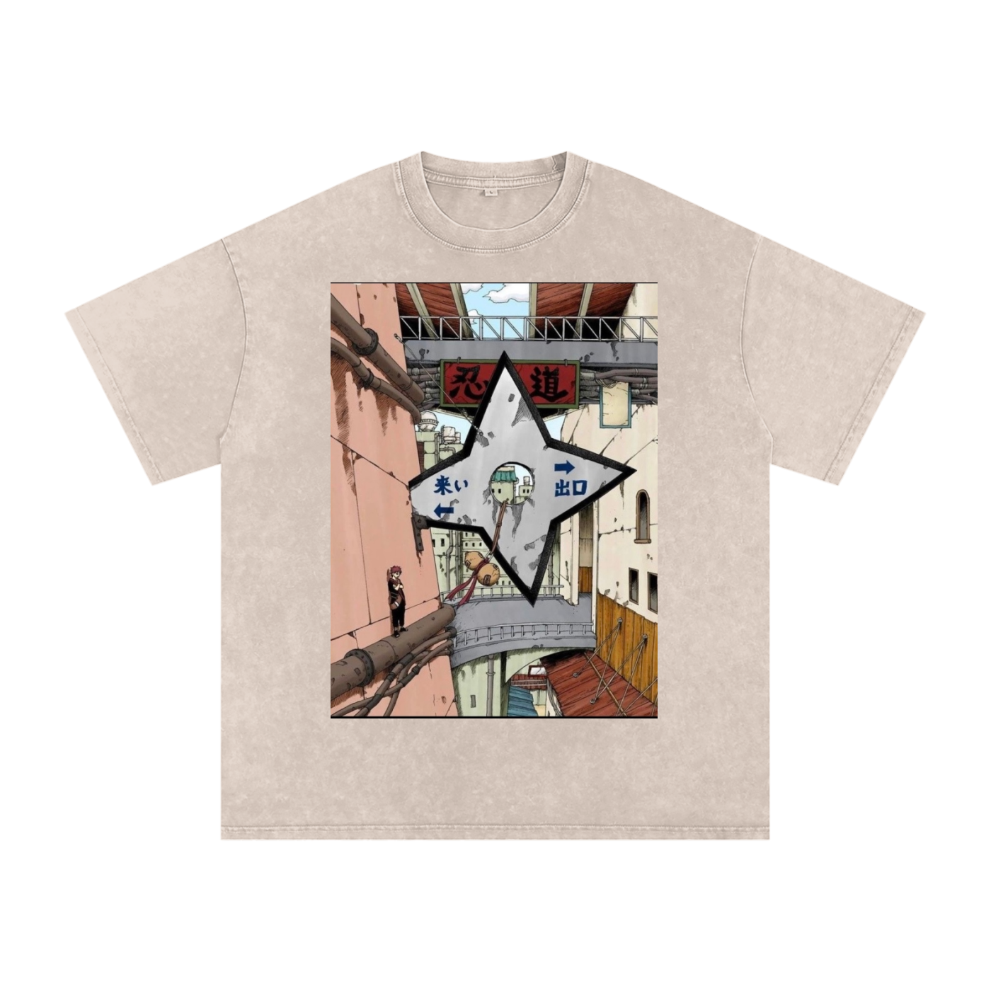 Snow Washed Oversized Cotton T-Shirt