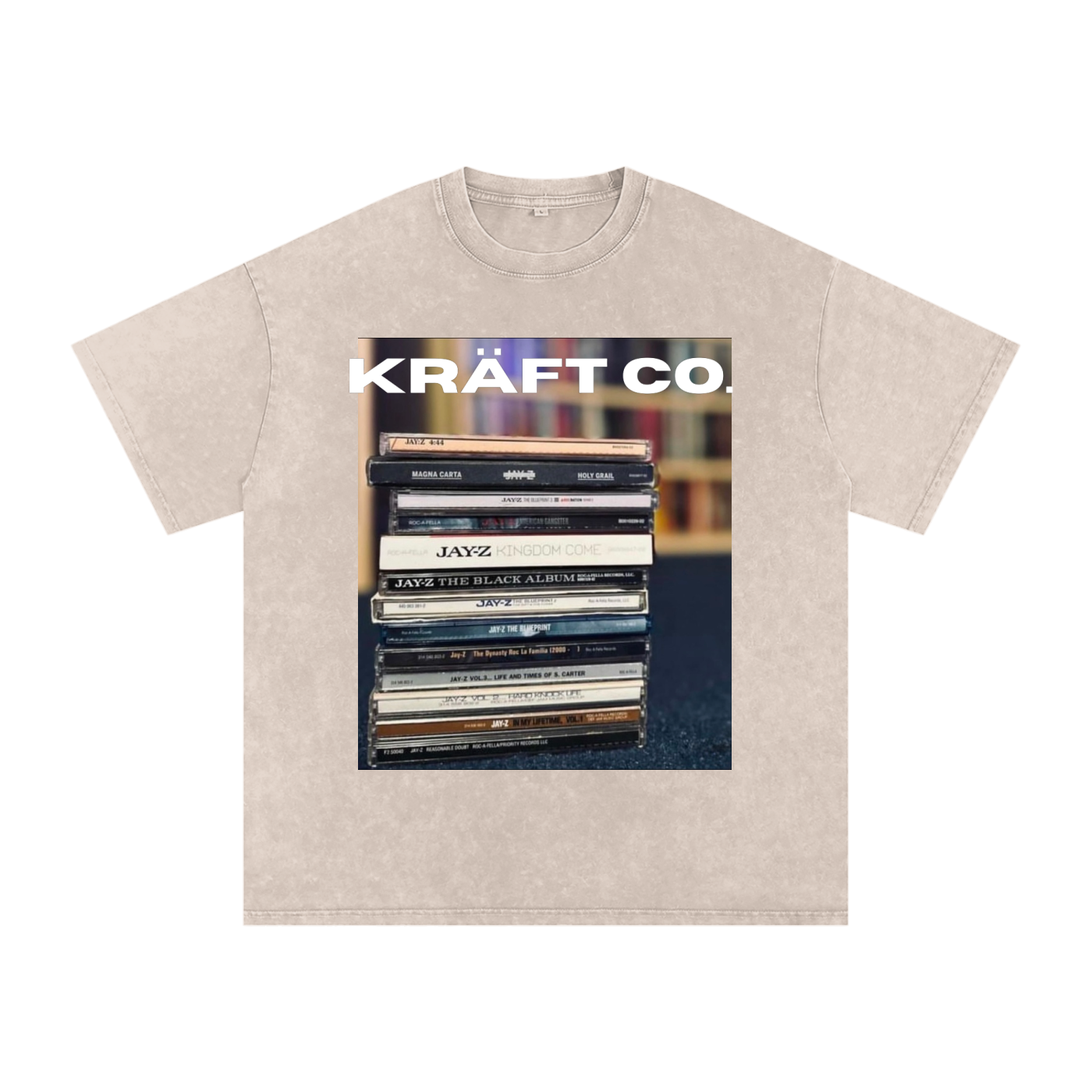 Snow Washed Oversized Cotton T-Shirt